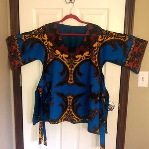 Dashiki African like Kimono - high quality lined. luxury. free size 60s